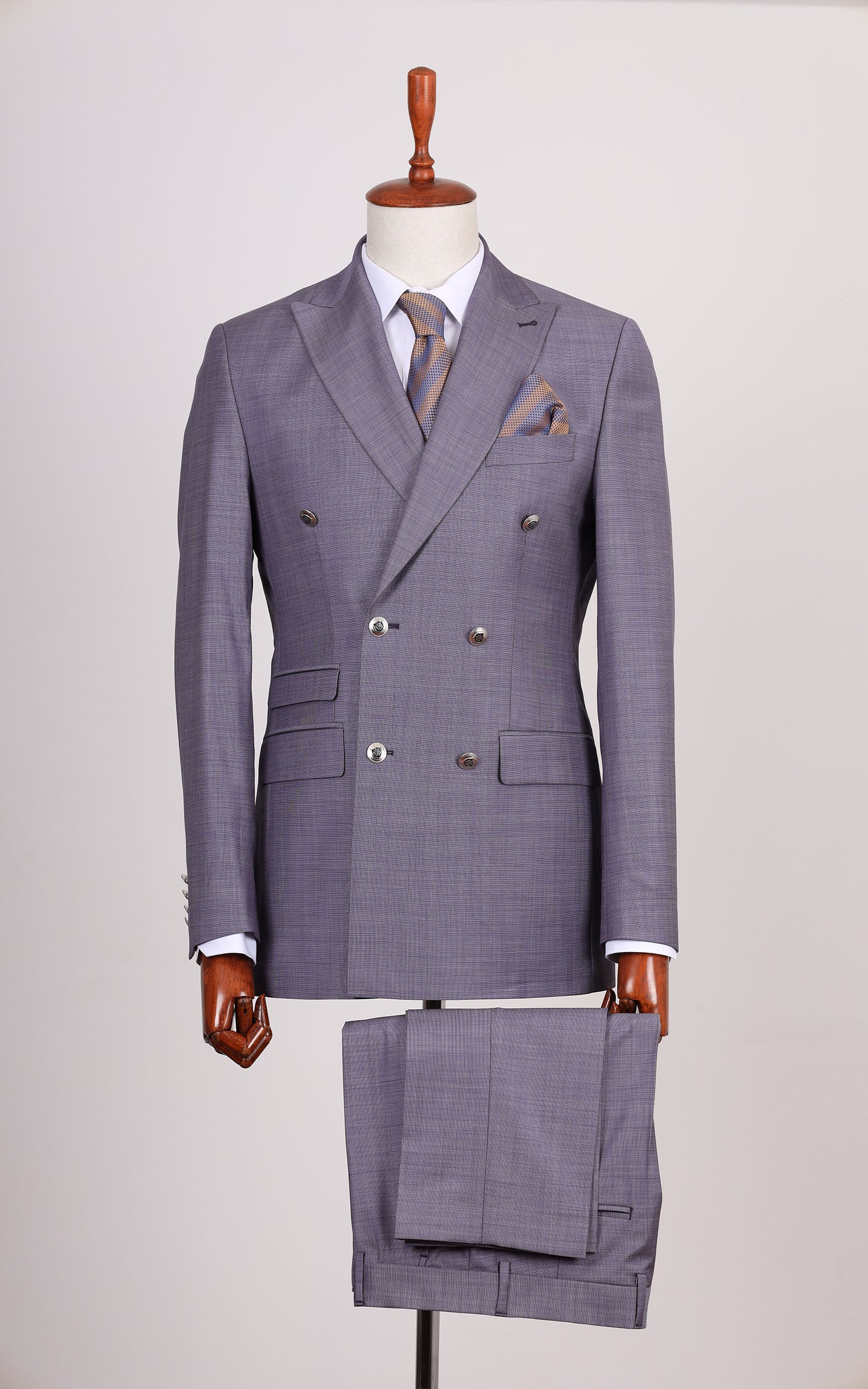 【VINTAGE】 double breasted setup purple Purple Double Breasted Wool Suit – HerrWidman