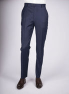 Mid-Slim Trousers in Micro Pattern - HerrWidman -