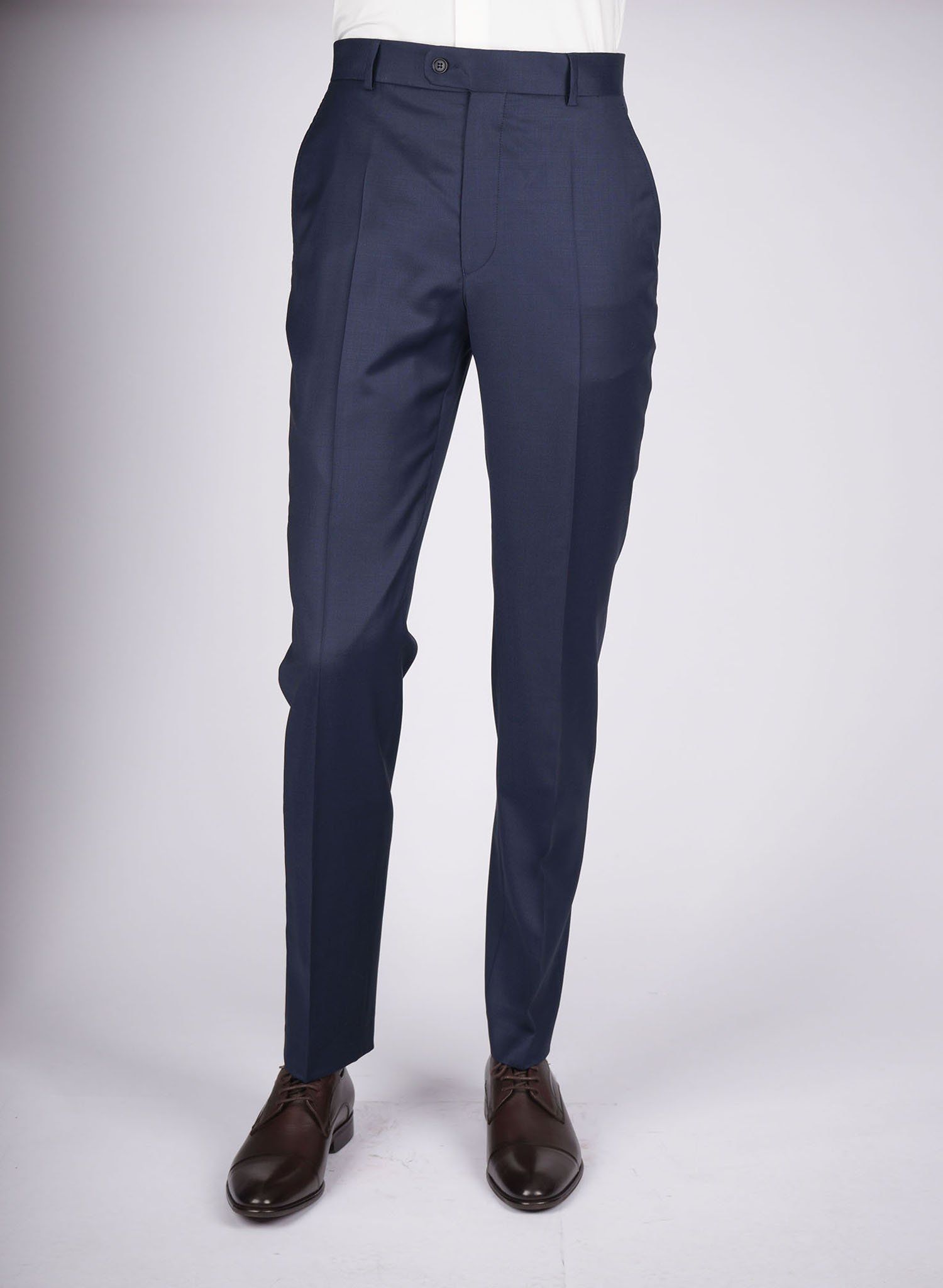 Mid-Slim Trousers in Micro Pattern - HerrWidman -