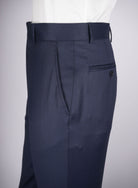 Mid-Slim Trousers in Micro Pattern - HerrWidman -