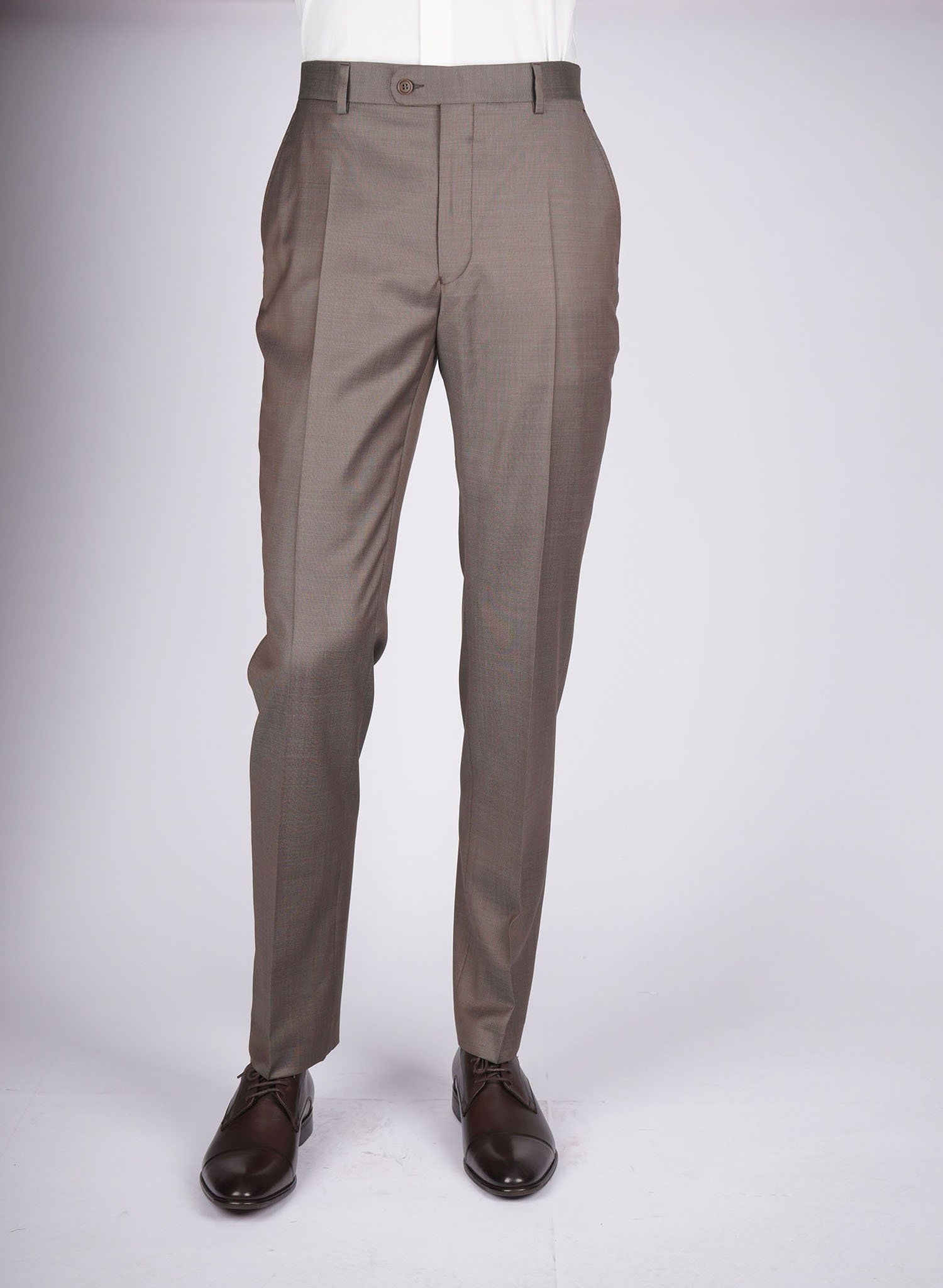 Mid-Slim Trousers in Micro Pattern - HerrWidman -