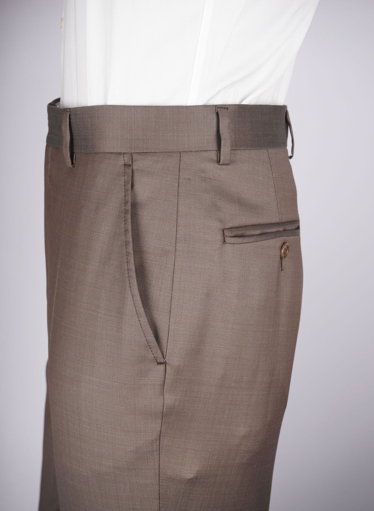 Mid-Slim Trousers in Micro Pattern - HerrWidman -