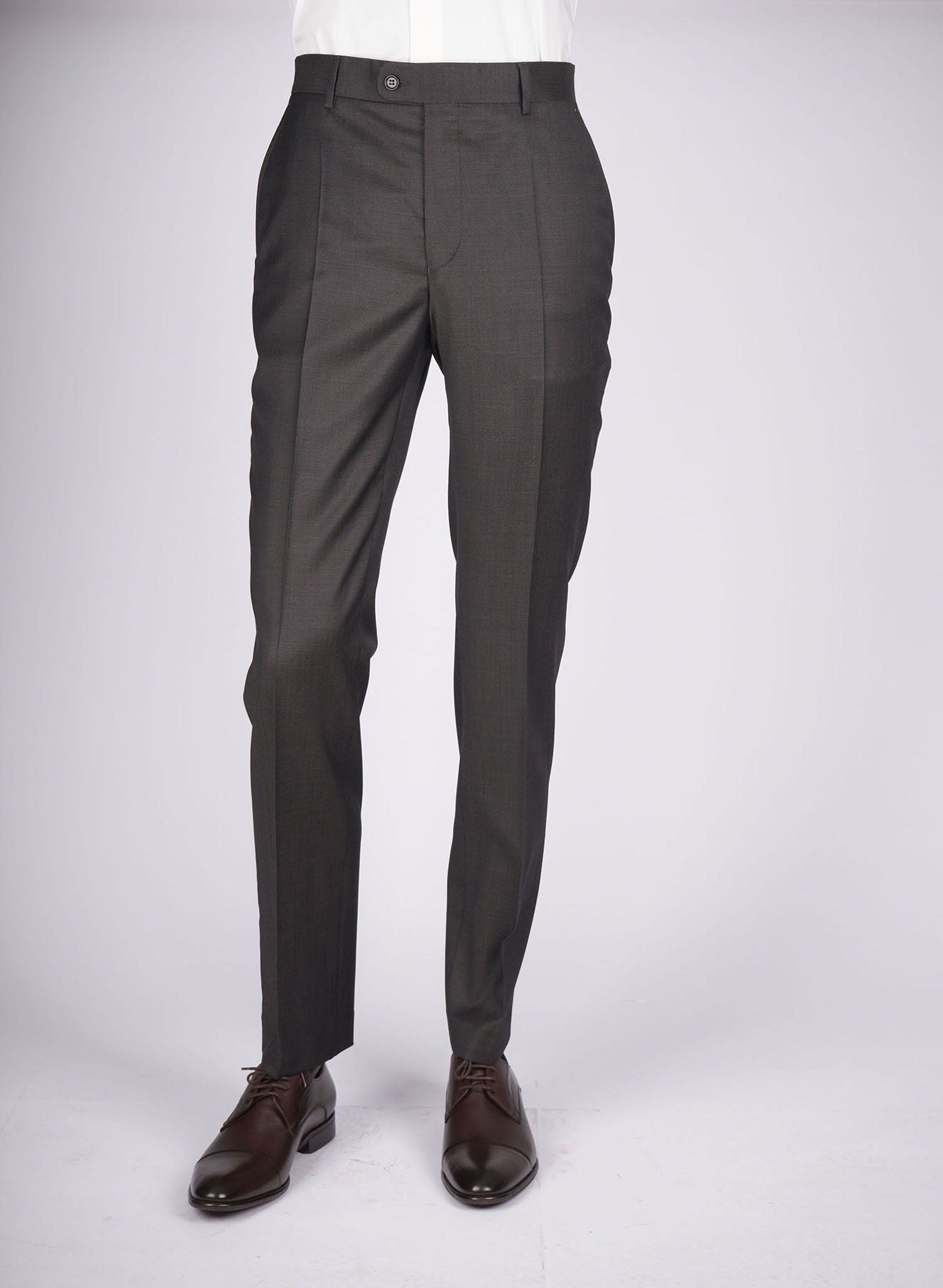 Mid-Slim Trousers in Micro Pattern - HerrWidman -