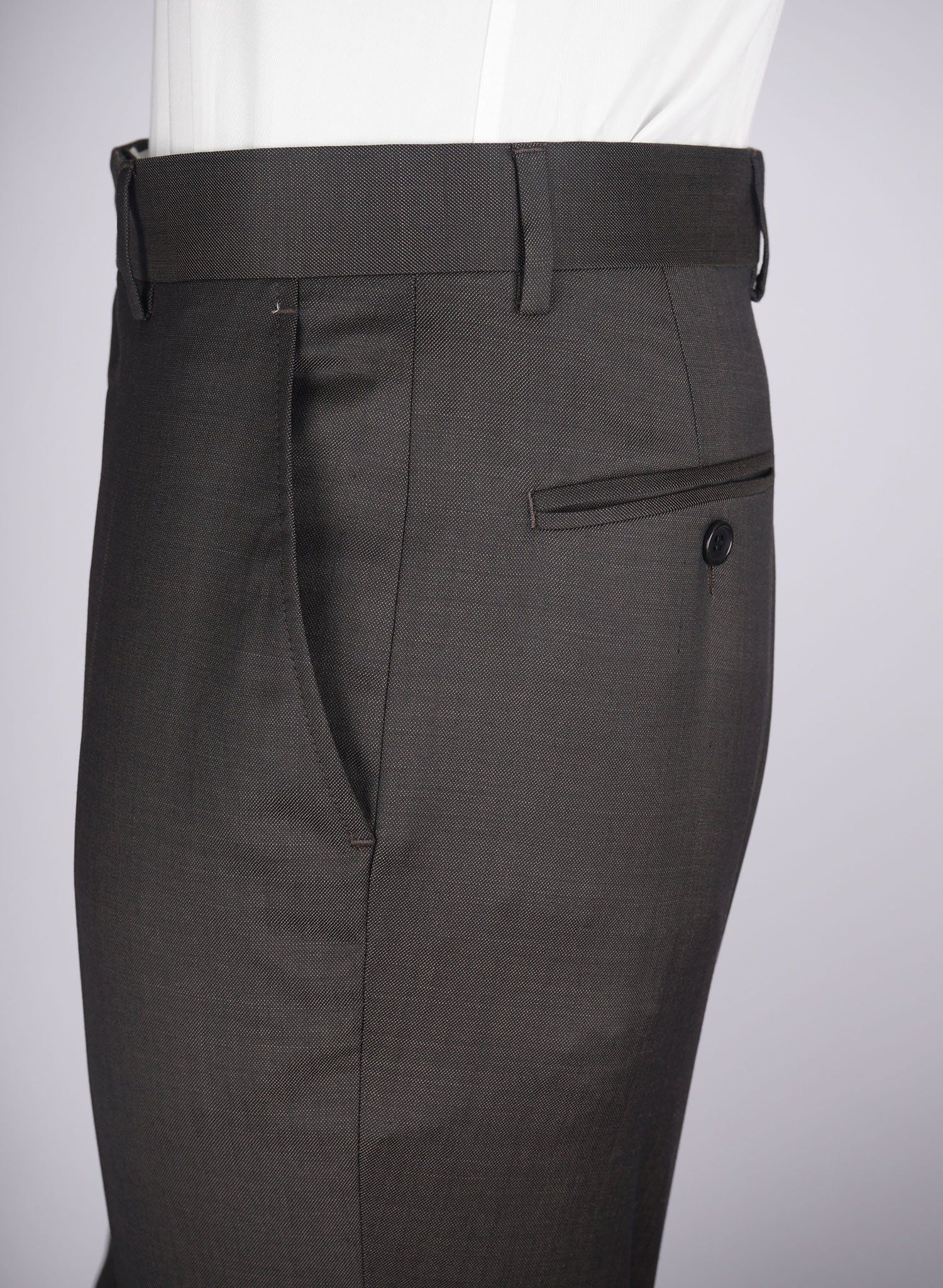 Mid-Slim Trousers in Micro Pattern - HerrWidman -
