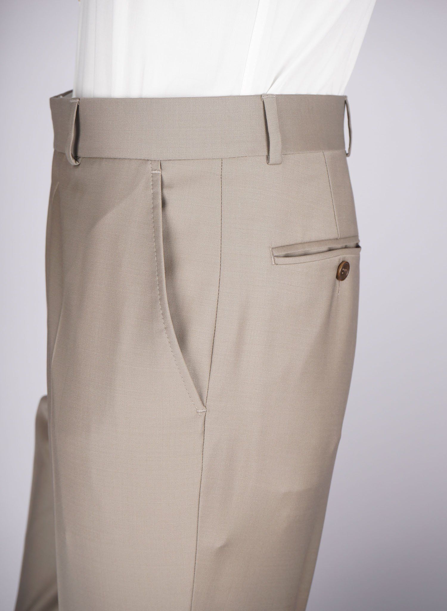 Mid-Slim Plain Trousers - HerrWidman -