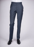 Mid-Slim Trousers in Micro Pattern - HerrWidman -