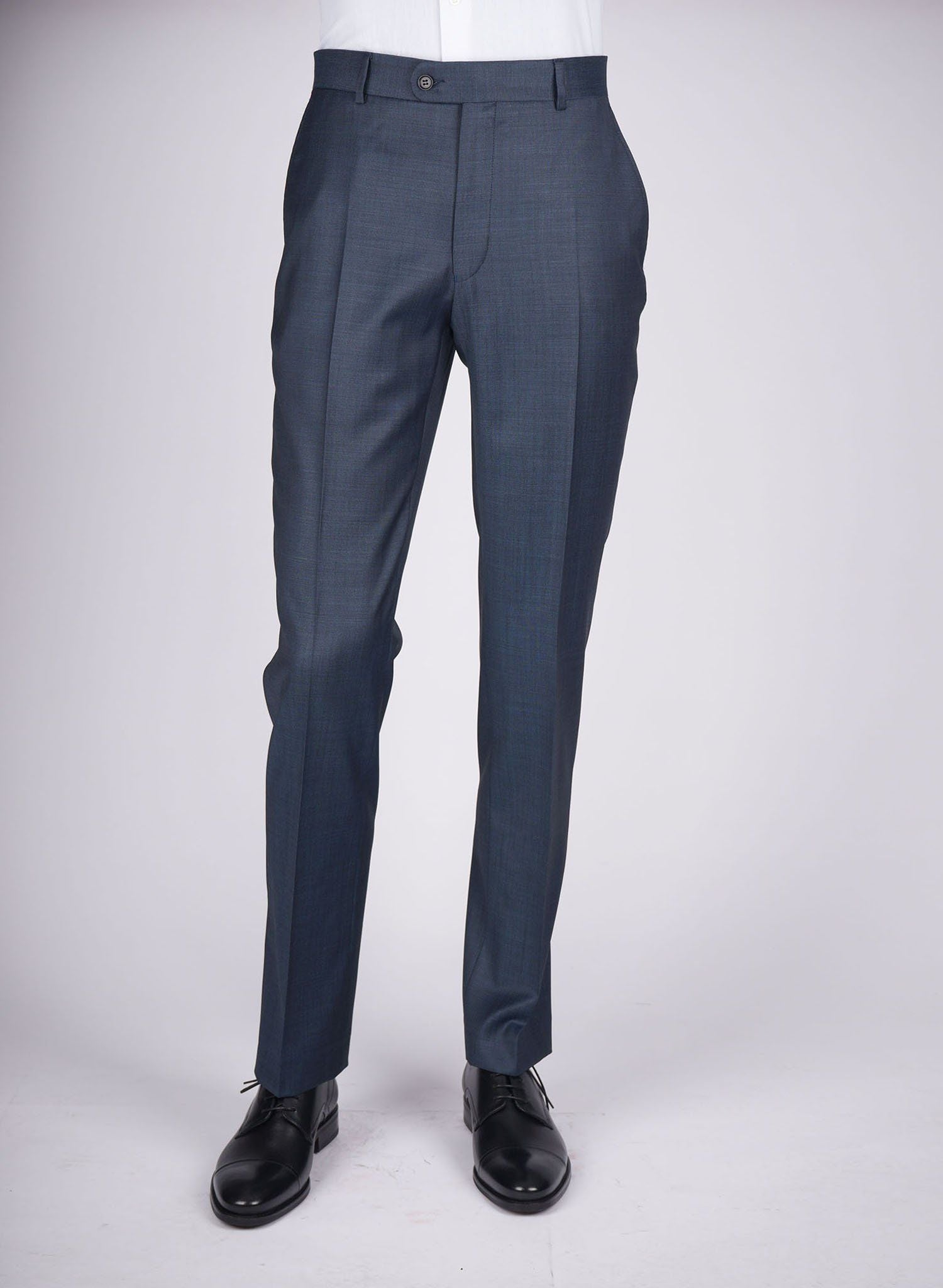 Mid-Slim Trousers in Micro Pattern - HerrWidman -