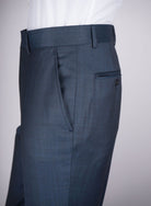 Mid-Slim Trousers in Micro Pattern - HerrWidman -
