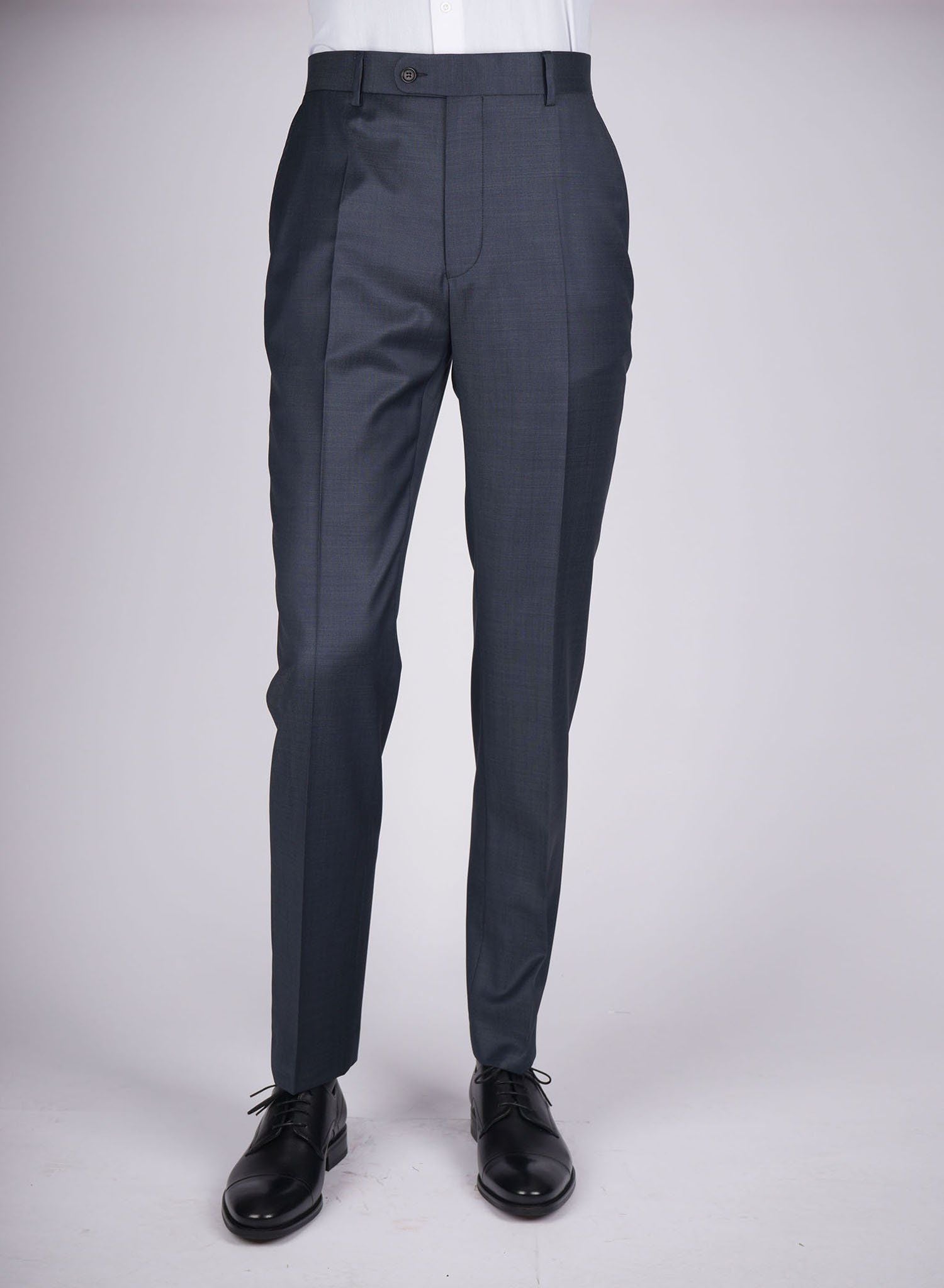 Mid-Slim Trousers in Micro Pattern - HerrWidman -