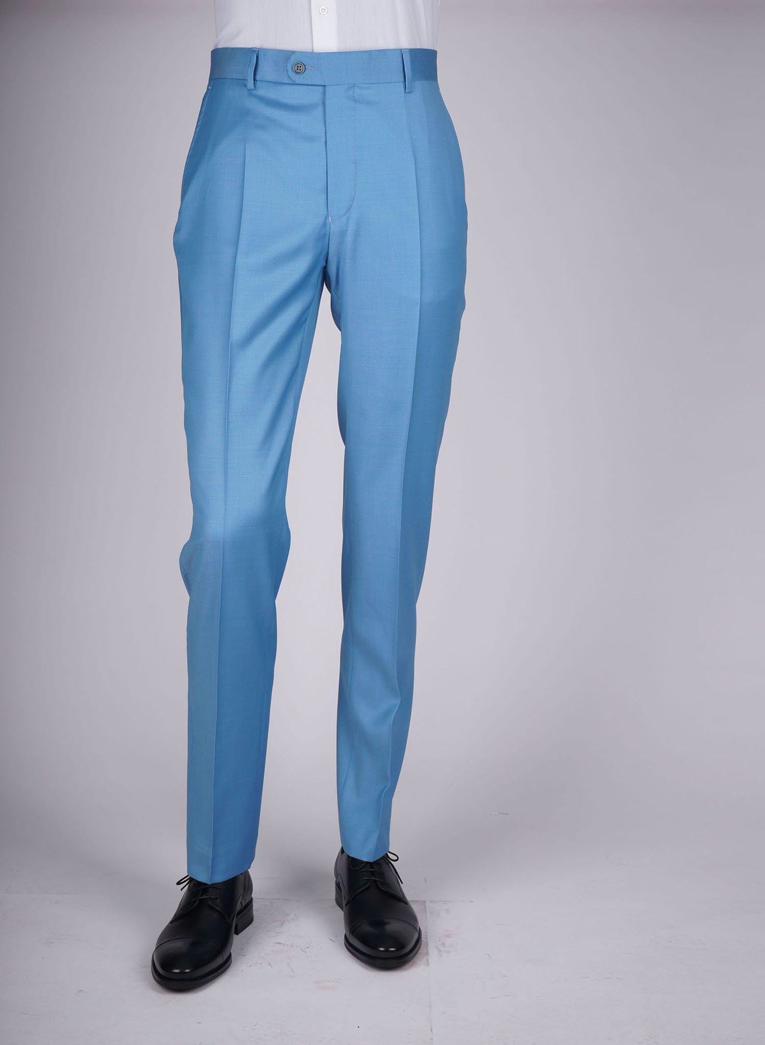 Mid-Slim Trousers in Micro Pattern - HerrWidman -