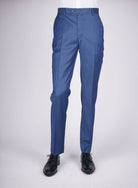 Mid-Slim Trousers in Micro Pattern - HerrWidman -