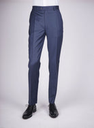 Mid-Slim Trousers in Micro Pattern - HerrWidman -