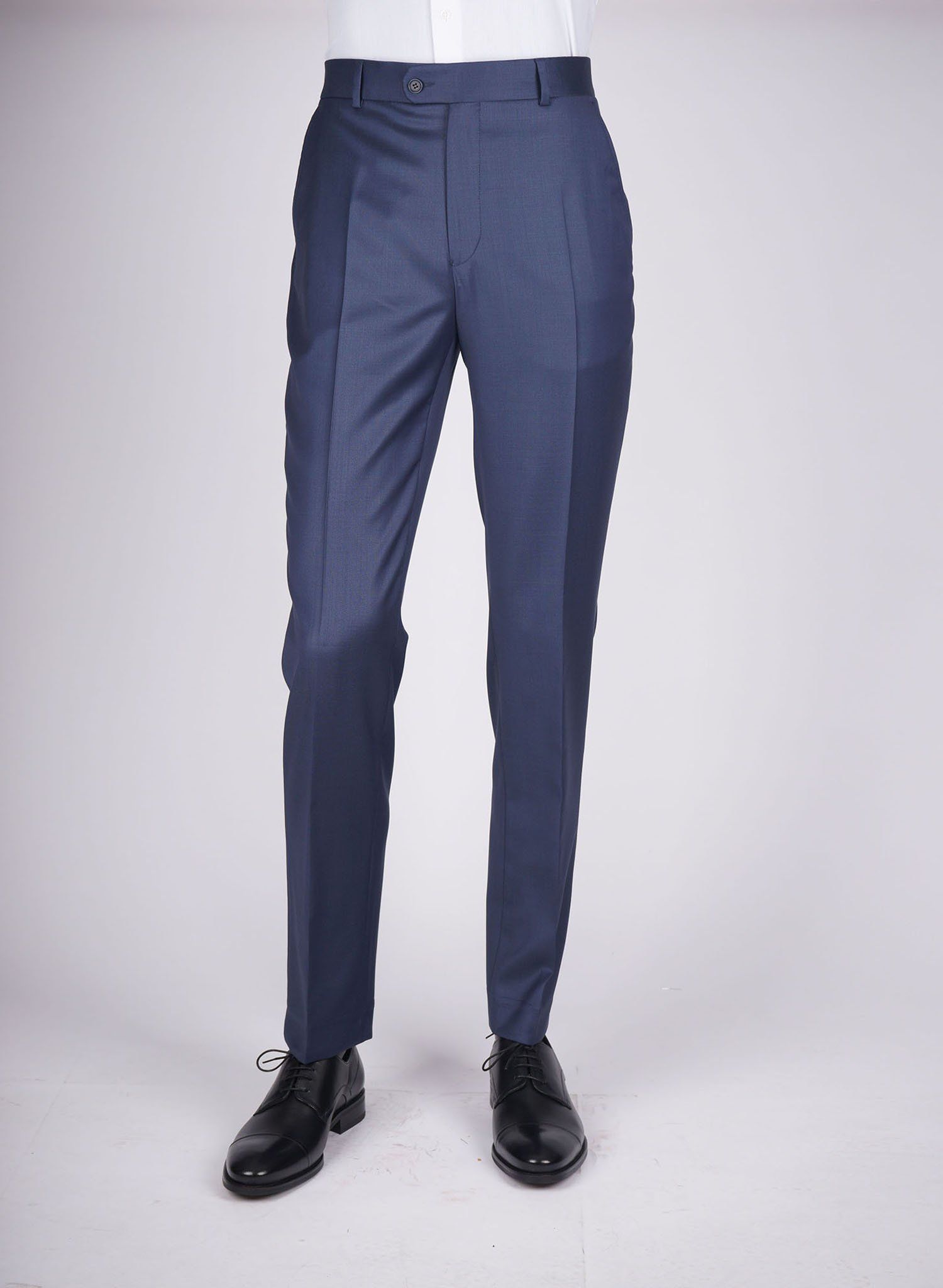 Mid-Slim Trousers in Micro Pattern - HerrWidman -