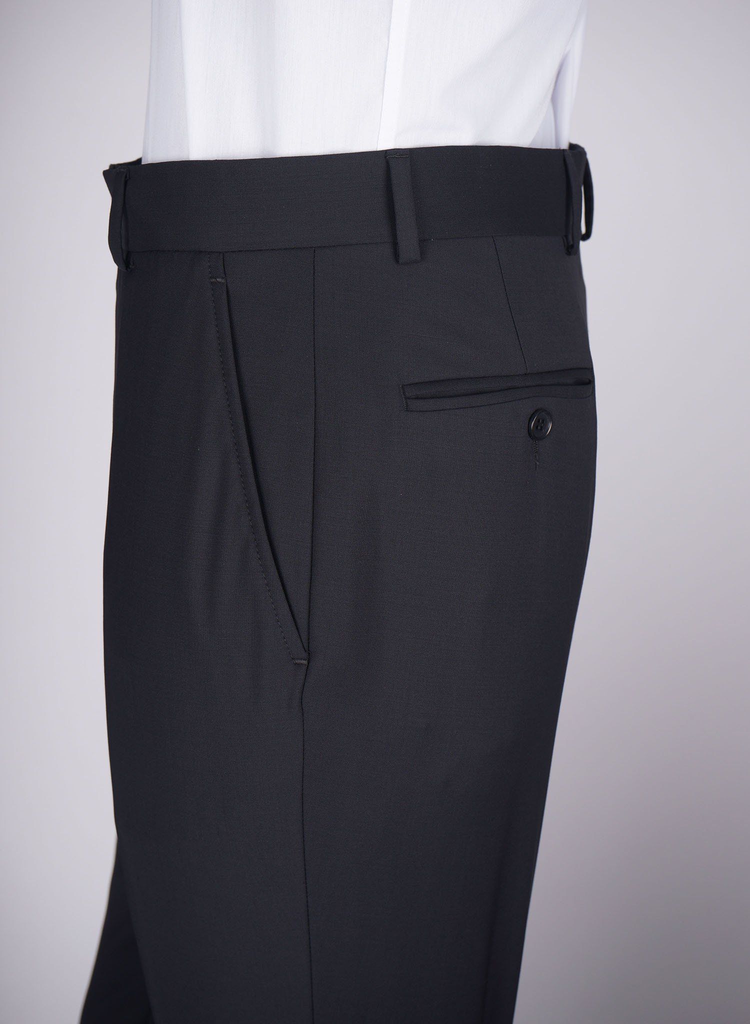 Mid-Slim Plain Trousers - HerrWidman -