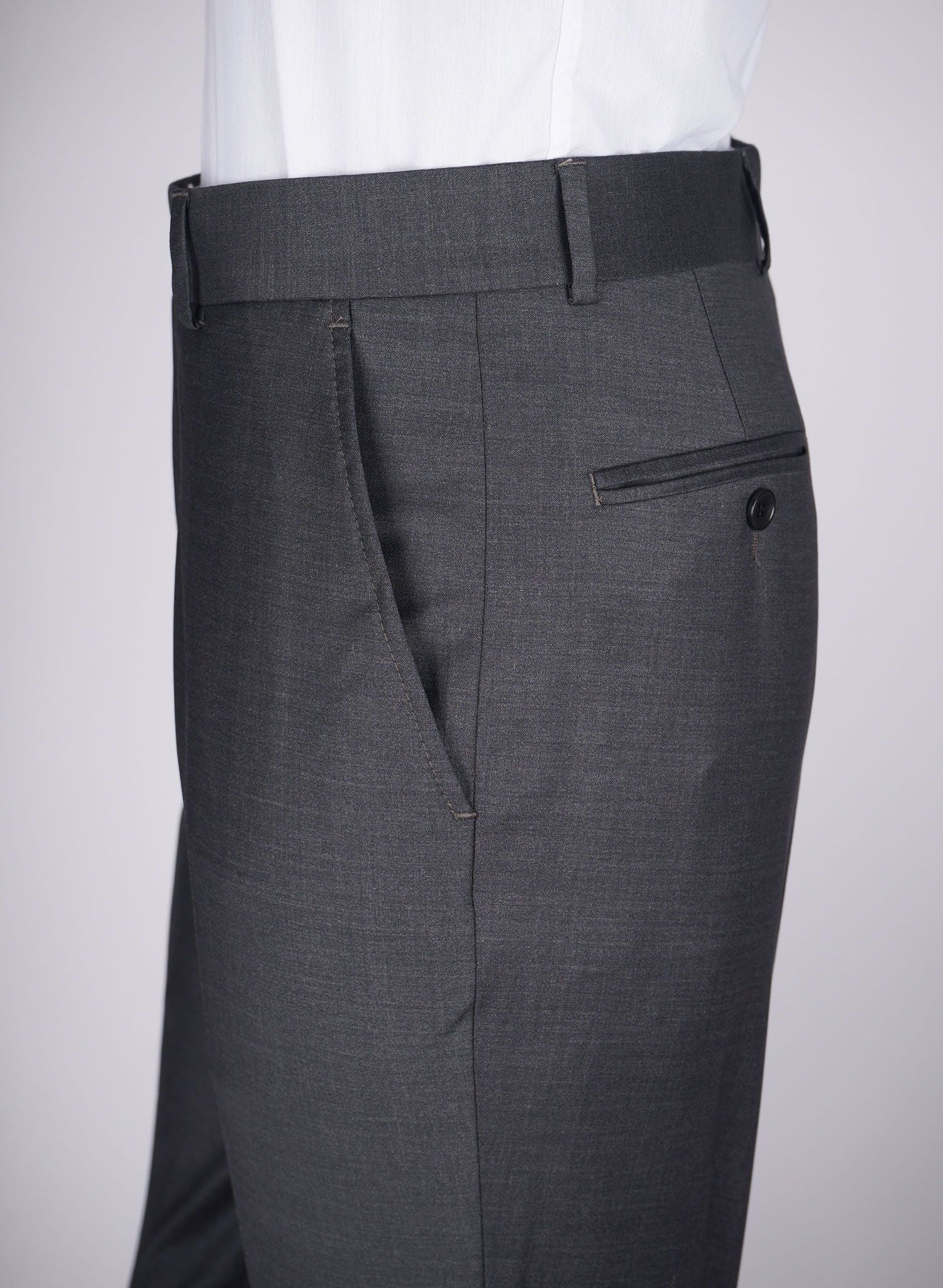 Mid-Slim Plain Trousers - HerrWidman -