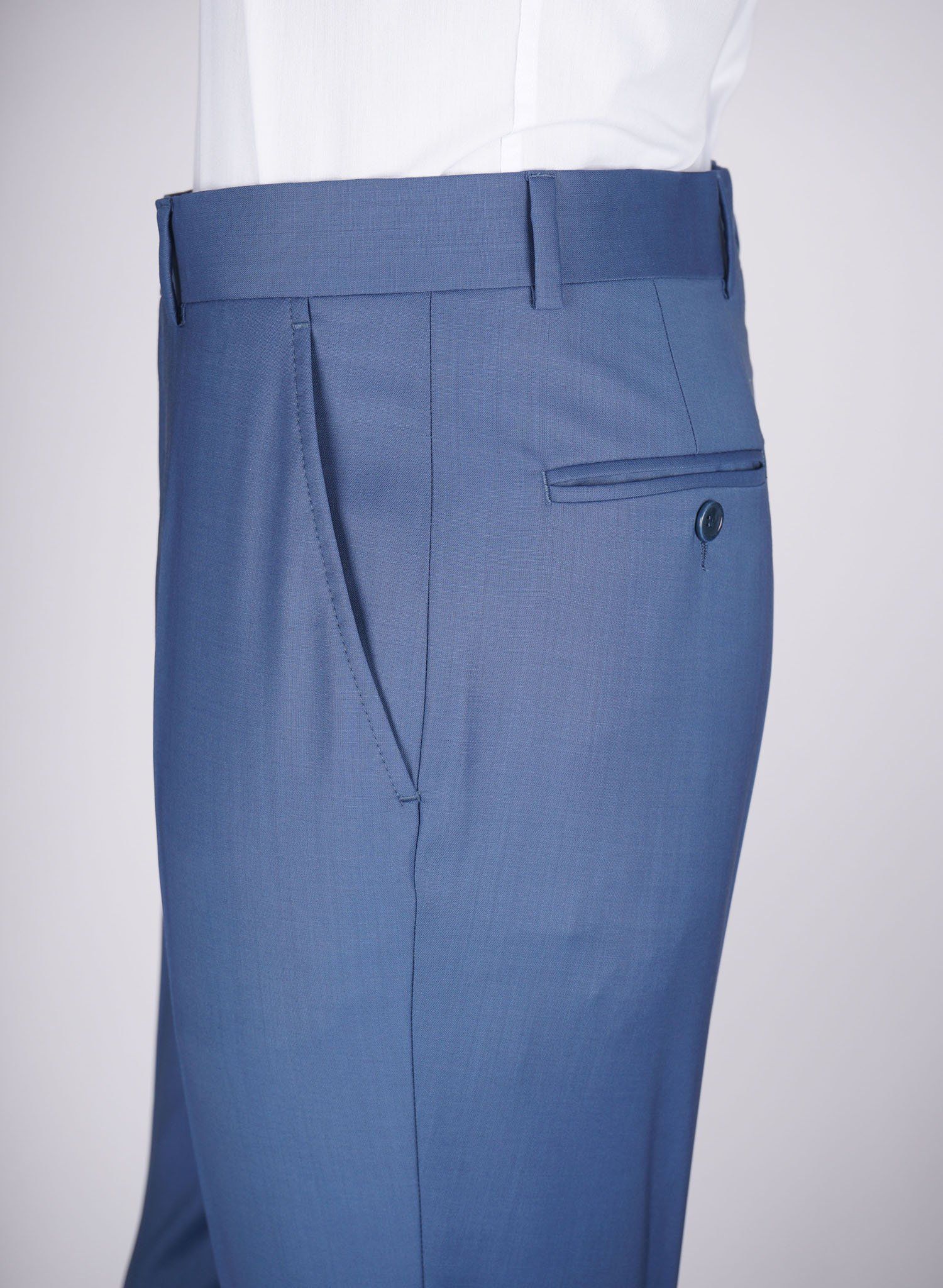 Regular Plain Trousers - HerrWidman -#color_sky-blue