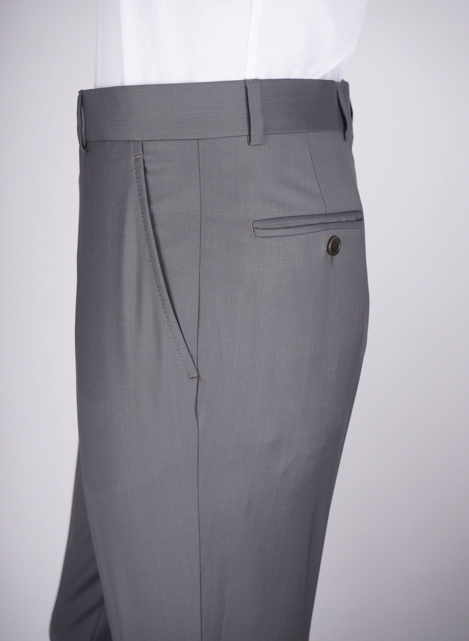Mid-Slim Plain Trousers - HerrWidman -