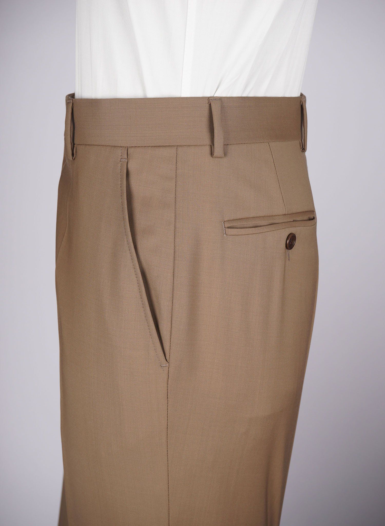 Mid-Slim Plain Trousers - HerrWidman -