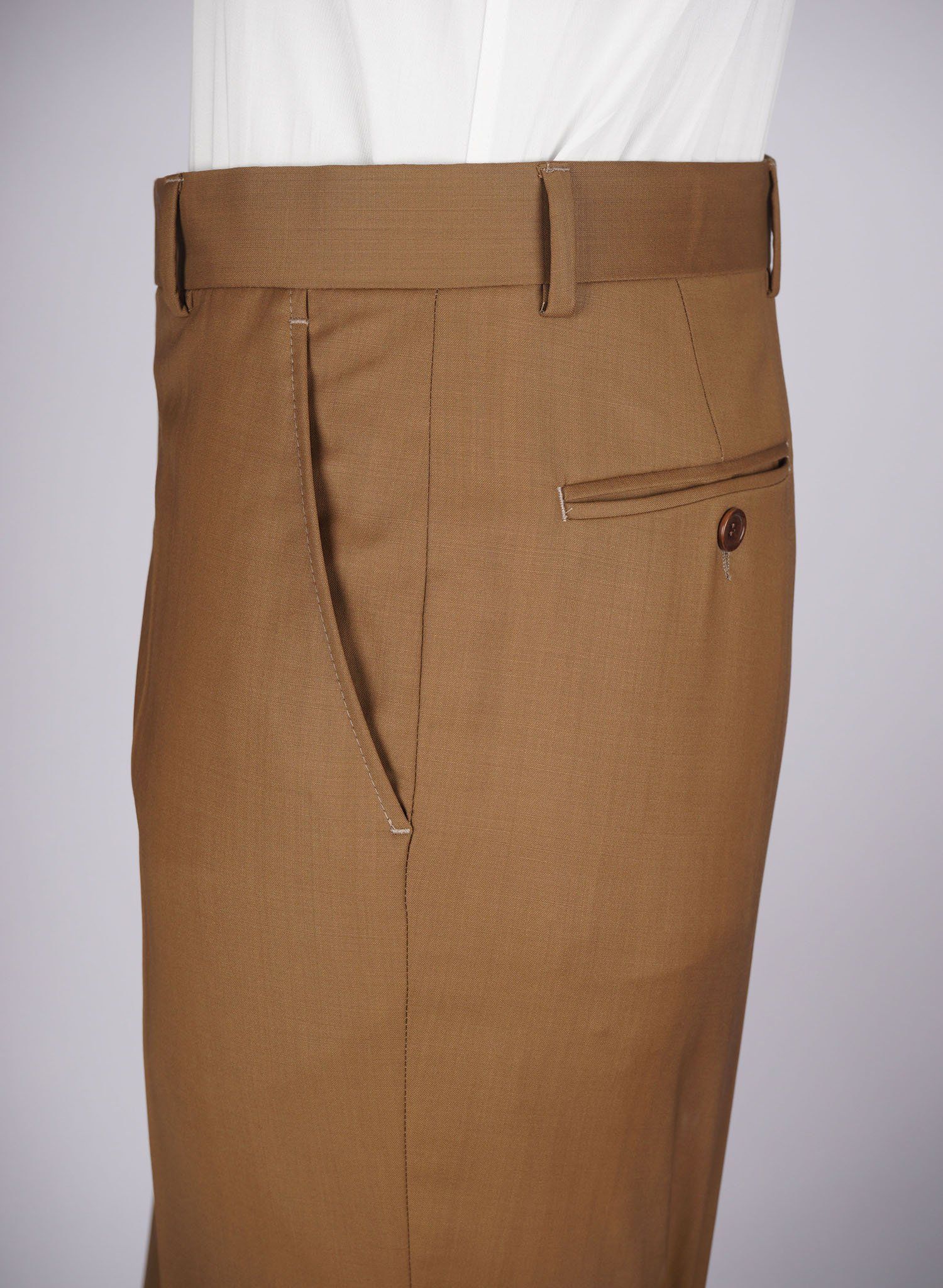 Mid-Slim Plain Trousers - HerrWidman -
