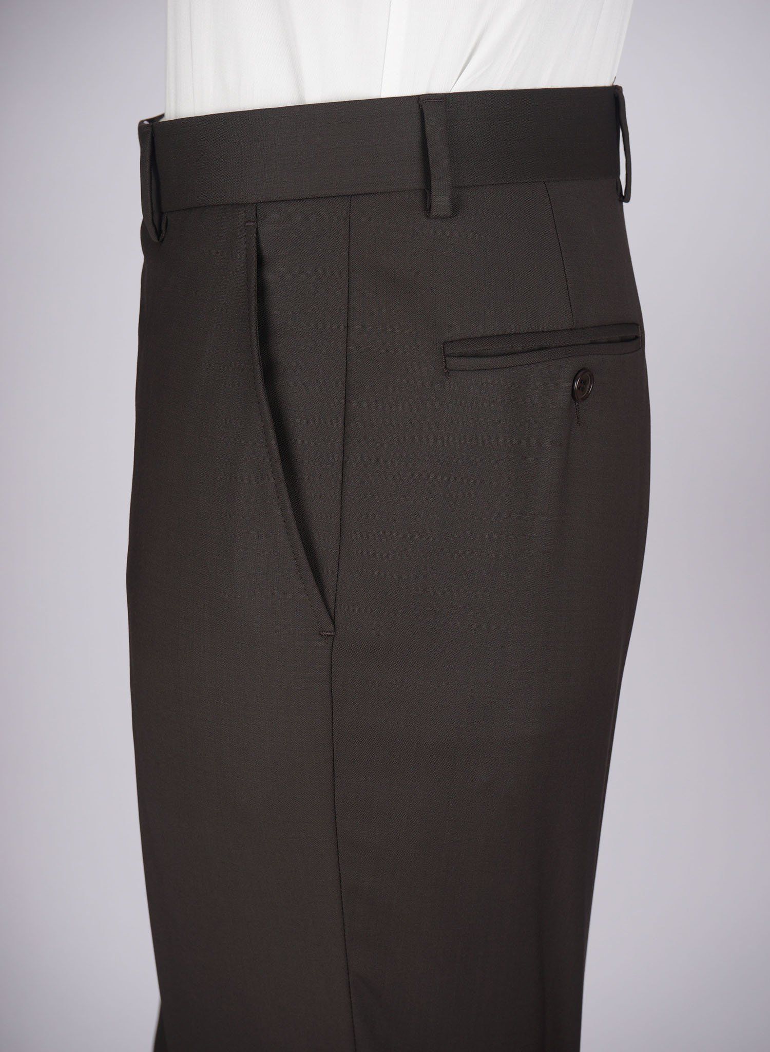 Mid-Slim Plain Trousers - HerrWidman -