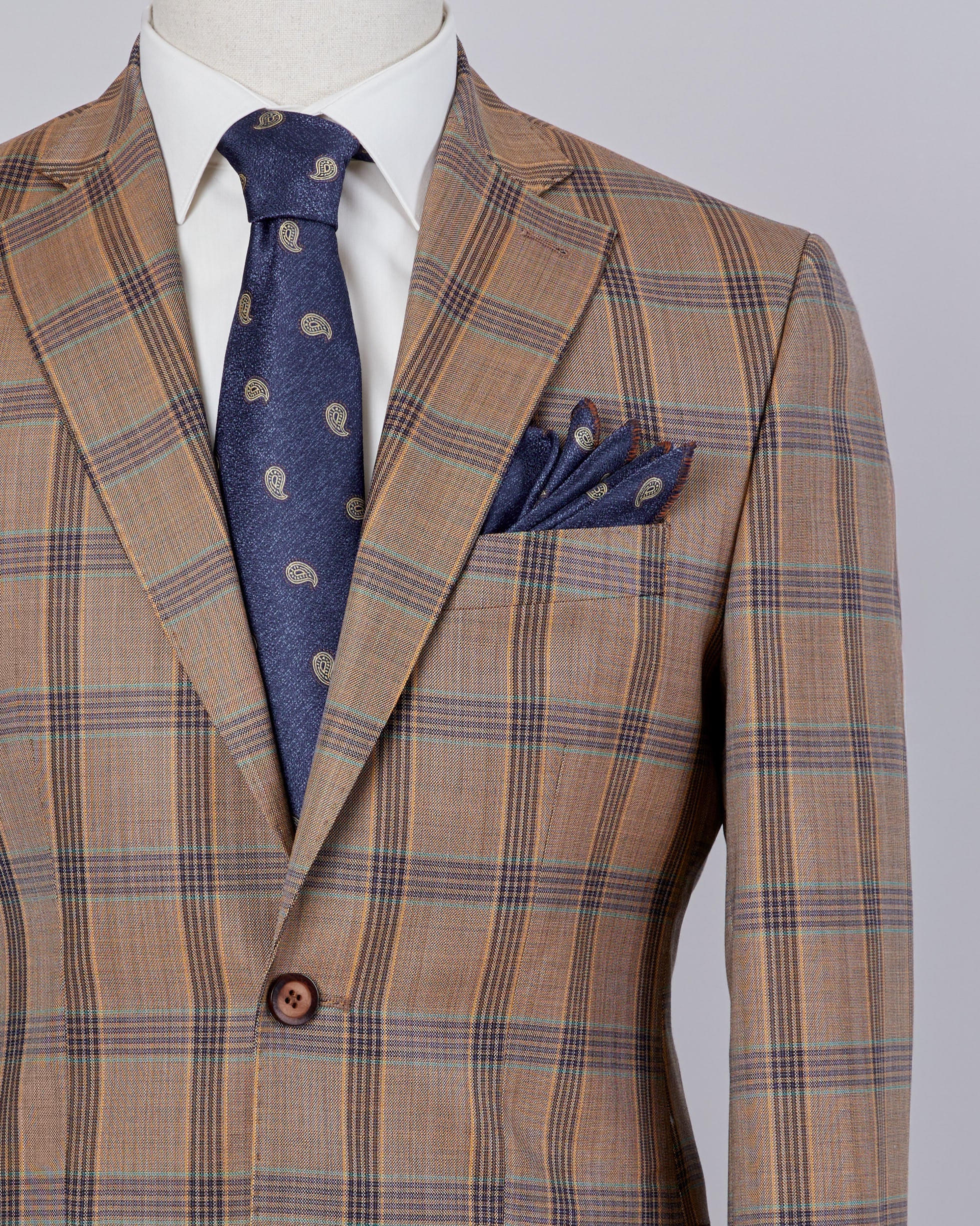 Brown Two Button Checked Jacket – HerrWidman