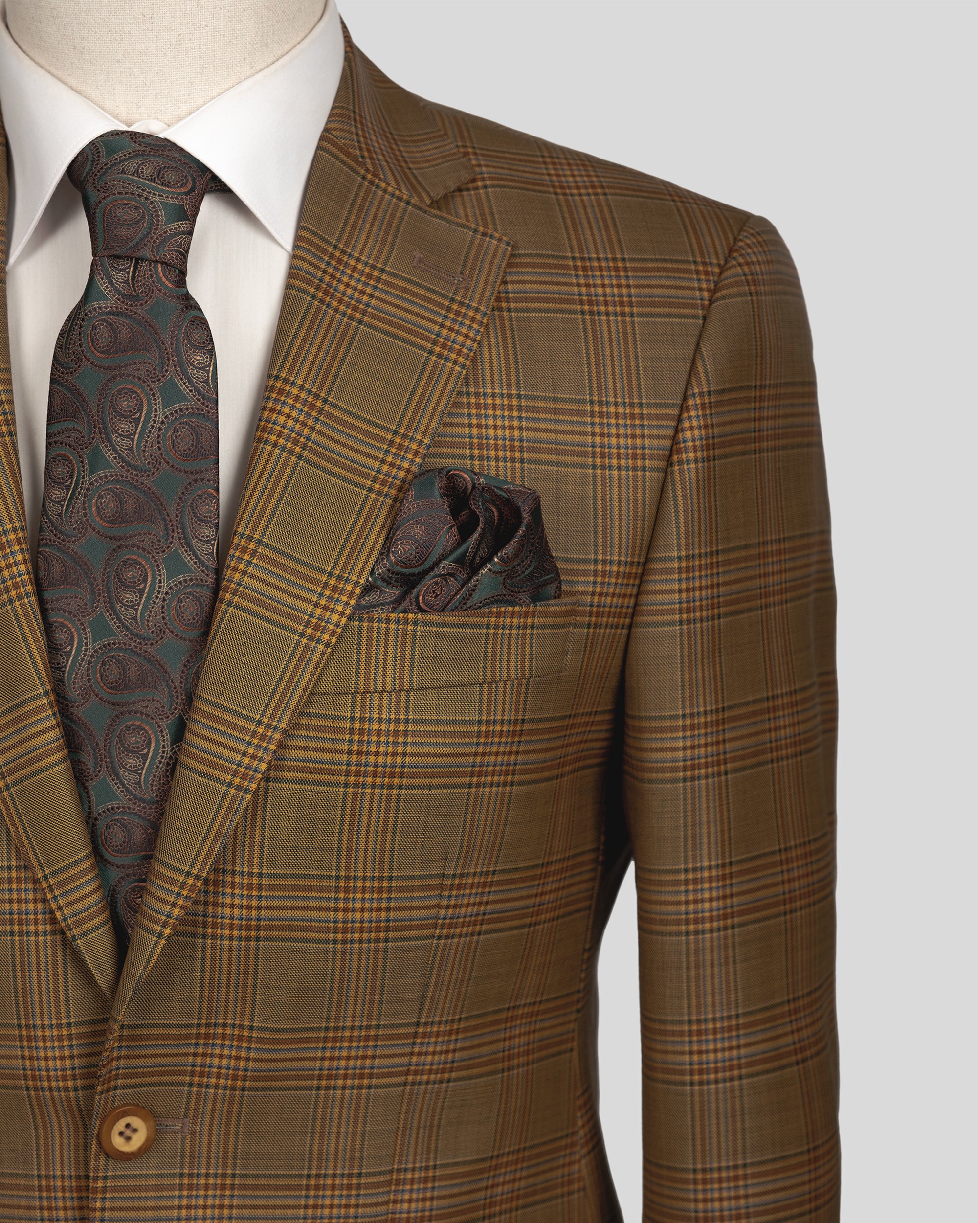 Brown Two Button Checked Wool Jacket – HerrWidman