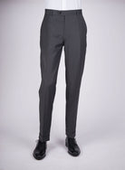 Regular Plain Trousers - HerrWidman -#color_dark-grey